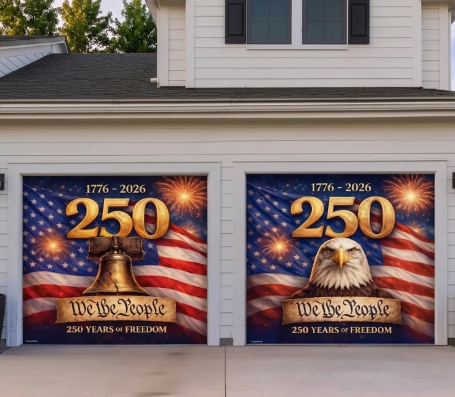 🔥Freedom 250 | Limited EditionPatriotic Garage Door Cover